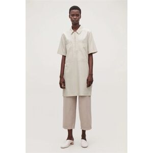 COS Zip Up Utility Pocket Shirt Dress Size Medium